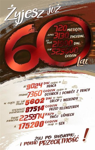 Kartka okolicznościowa Urodziny 60 ST04