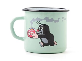 Krtek - hrnek smaltovaný 7cm, mátový