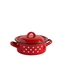 Kastrol s poklicí smalt červený/puntíky 18 cm 1,5 L