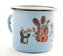 Krtek - hrnek smaltovaný 8cm, světle modrý/ muzikanti