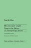 Blindness and Insight: Essays in the Rhetoric of Contemporary