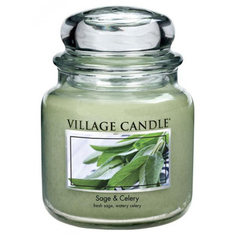 Svíčka ve skleněné dóze Village Candle Šalvěj a celer, 454 g
