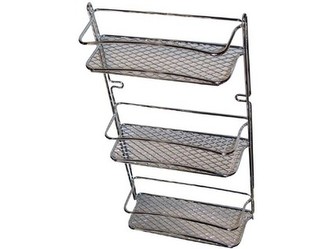 polička koupelnová STAR 3 patra 23x10x46cm Cr 2967