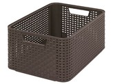 Košík, umělý ratan, čokoládově hnědá, 18 l, CURVER 205844