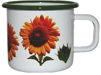 hrnek smalt pr.8cm 0,37l SLUNEČNICE