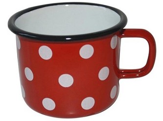 hrnek smalt pr.9cm 0,5l PUNTÍK ČRV