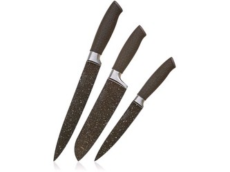 nůž PREMIUM Dark Brown sada 3díl.