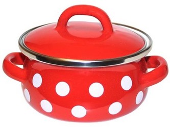 rendlík + poklice pr.12cm 0,8l PUNTÍK ČRV rendlík + poklice pr.12cm 0,8l PUNTÍK ČRV