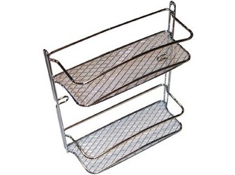 polička koupelnová STAR 2 patra 23x10x26cm Cr 2972