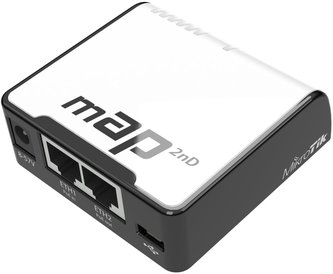 MikroTik RouterBOARD RBmAP2nD, RouterOS L4, 2xLAN, plast. krabice, napájecí adaptér