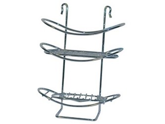 polička koupelnová s mýdlenkou 19x8x24cm Cr 2916