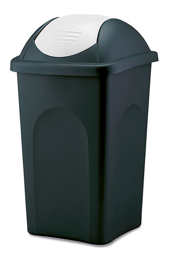 koš odp.výklop.MULTIPAT 30l obdél.ČER/ČRV víko PH