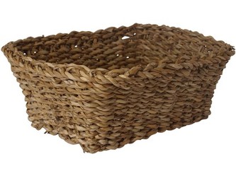 košík hranatý vysoký střední 22x22x17cm mořská tráva