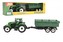 Traktor s vlekem plast 42cm na setrvačník v krabici 47x13x11cm
