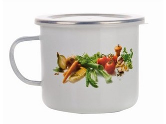 hrnek smalt pr.12cm 0,9l ZELENINA