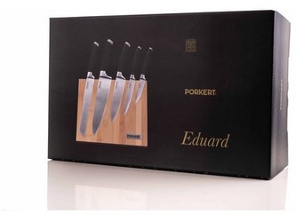 nůž EDUARD sada 5díl. + bambusový blok magnetický nůž EDUARD sada 5díl. + bambusový blok magnetický