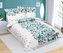 Povlečení flanelové - mentolový květ - 140x200, 70x90 cm