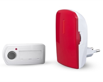 ELEKTROBOCK Bezdrátový síťový zvonek BZ11 - červený / 50m / 230V / 60dB