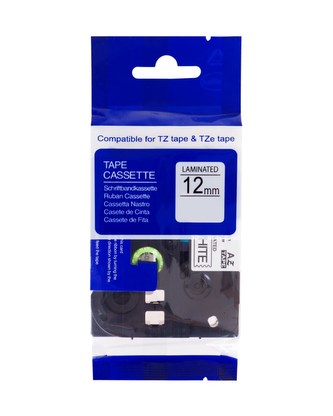 PRINTLINE kompatibilní páska s Brother TZE-232, 12mm, červený tisk/bílý podklad