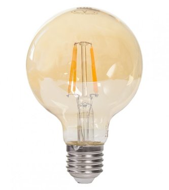 TESLA LED žárovka GLOBE G95 VINTAGE/ E27/ G95/ 4W/ 230V/ 380lm/ 2400K/ teplá bílá/ zlatá