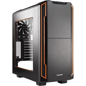 Be quiet! skříň SILENT BASE 600 / MidT / bez zdroje / 2x USB2.0 + 2x USB3.0 / průhledná bočnice / oranžová