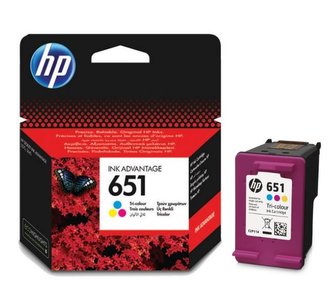 C2P11AE  Toner pro Deskjet Ink Advantage 5575 serie tiskáren, HP 651 barevný, 300 stránek