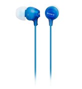 SONY headset do uší MDREX15APL/ sluchátka drátová + mikrofon/ 3,5mm jack/ citlivost 100 dB/mW/ modrá
