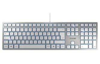CHERRY klávesnice KC 6000 Slim EU layout stříbrná