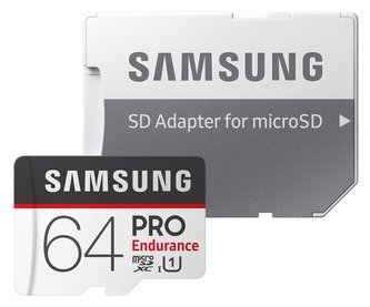 Samsung Micro SDXC karta 64GB PRO endurance + SD adaptér