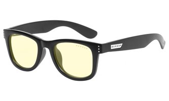 GUNNAR herní brýle AXIAL / obroučky v barvě ONYX / jantarová skla AMBER REACT - NATURAL