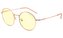 GUNNAR herní brýle ELLIPSE / obroučky v barvě ROSE GOLD / jantarová skla