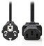 NEDIS napájecí kabel 230V/ přípojný 10A/ konektor IEC-320-C13/ přímá zástrčka Schuko/ černý/ 10m