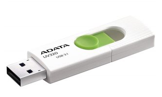 ADATA Flash disk UV320 64GB / USB 3.1 / bílo-zelená