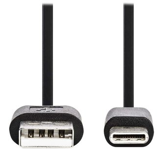 NEDIS kabel USB 2.0/ zástrčka USB-C - zástrčka USB-A/ černý/ 3m