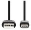 NEDIS kabel USB 2.0/ zástrčka USB-C - zástrčka USB-A/ černý/ 3m