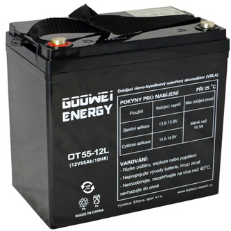 GOOWEI ENERGY Pb záložní akumulátor VRLA GEL 12V/55Ah (OTL55-12) GOOWEI ENERGY Pb záložní akumulátor VRLA GEL 12V/55Ah (OTL55-12)