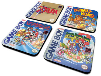 Tácky pod sklenice Nintendo|Gameboy: Classic Collection balení 4 kusů (10 x 10 cm)