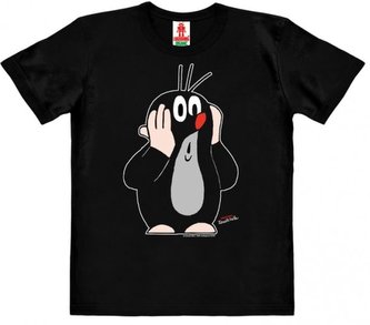 Dětské tričko Krteček: Oh Oh! (výška 104 cm) černá bavlna Dětské tričko Krteček: Oh Oh! (výška 104 cm) černá bavlna