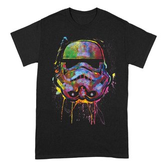 Pánské tričko Star Wars|Hvězdné války: Paint Splats Helmet (XL) černá bavlna