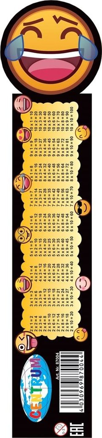 Linijka z tabliczką mnożenia 3D Emojidex 15cm