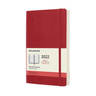 Moleskine Diář 2022 denní měkký červený L