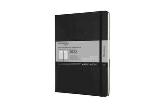 Moleskine M+ Smart PRO vertikální diář 2022 tvrdý černý XL