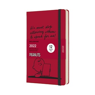 Moleskine Snoopy denní diář 2022 červený L