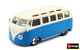 Bburago 1:32 Plus Volkswagen Van Samba Blue/White