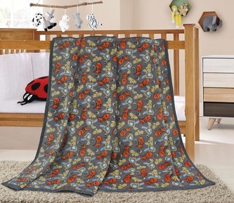 ELLA - dinosaurus - šedá - 100x155 cm