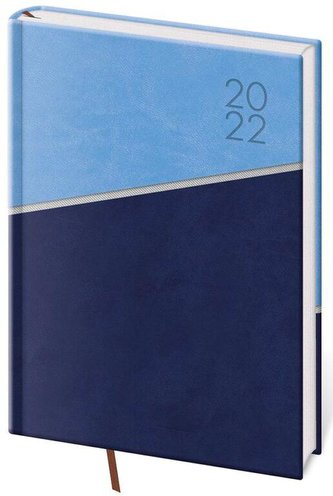 Diář 2022 Line - modrý, týdenní, A5