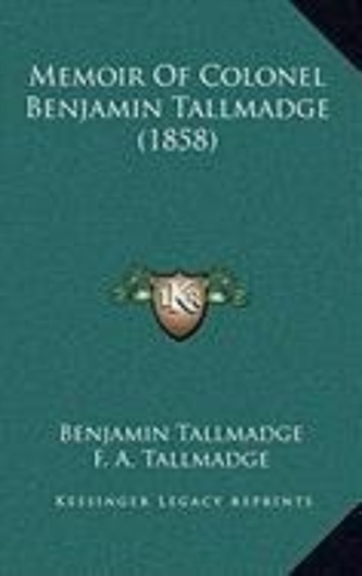 MEMOIR OF COLONEL BENJAMIN TAL