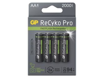 Baterie AA (R6) nabíjecí 1,2V/2000mAh GP ReCyko Pro Photo Flas  4ks