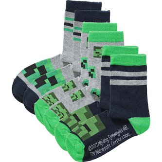 SADA 3 KS PONOŽKY MINECRAFT - velikost 23-26