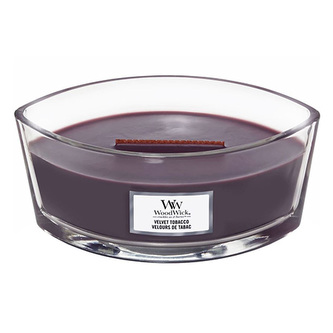 WoodWick Velvet Tobacco svíčka loď 453,6g